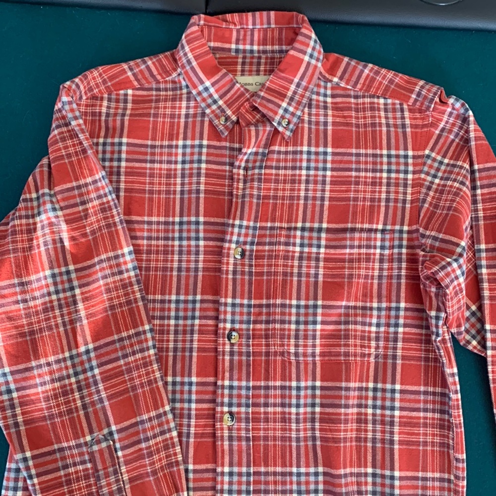Men’s orange flannel, small
